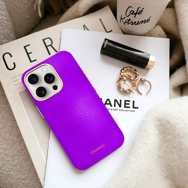 iPhone 15 Pro Elite Leather MagSafe Compatible Dark Violet