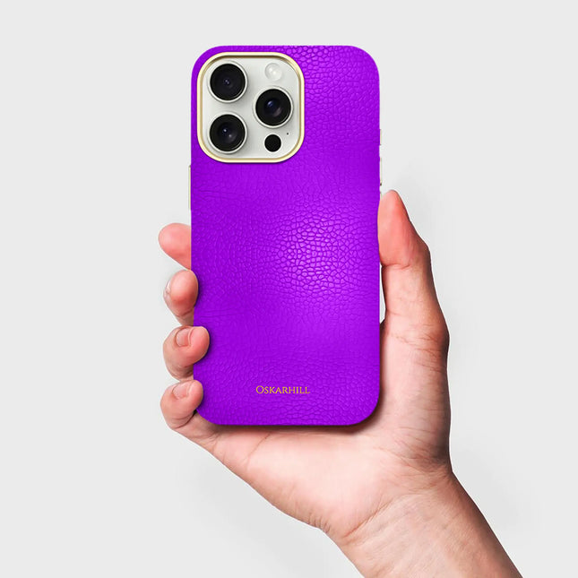 iPhone 15 Pro Elite Leather MagSafe Compatible Dark Violet