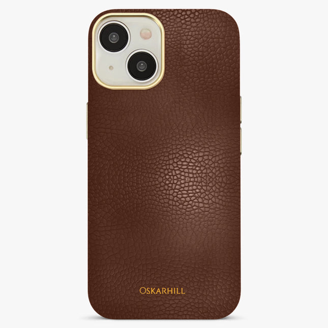 iPhone 13 Elite Leather MagSafe Compatible Crater Brown