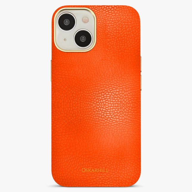 iPhone 15 Plus Elite Leather MagSafe Compatible Reddish Orange