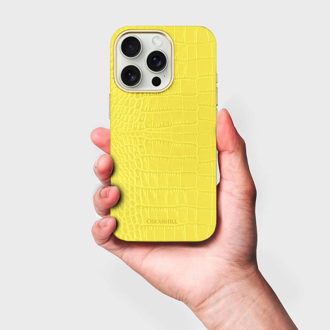 iPhone 13 Pro Elite Alligator MagSafe Compatible Corn Yellow