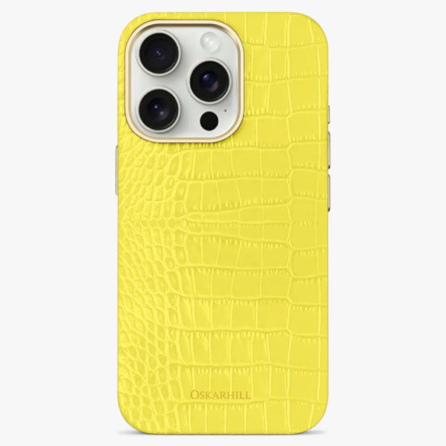 iPhone 14 Pro Elite Alligator MagSafe Compatible Corn Yellow