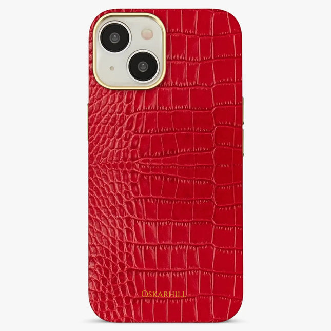 iPhone 13 Mini Elite Alligator MagSafe Compatible Valentine Red