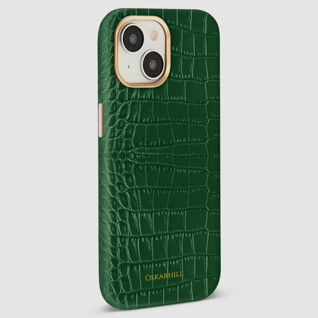 iPhone 13 Mini Elite Alligator MagSafe Compatible Dark Green
