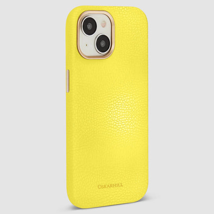 iPhone 15 Elite Leather MagSafe Compatible Corn Yellow