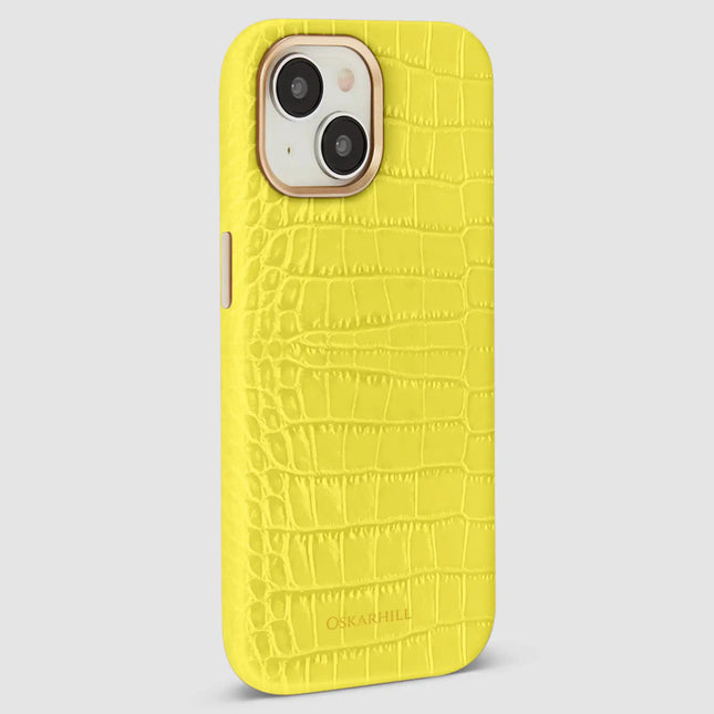 iPhone 13 Elite Alligator MagSafe Compatible Corn Yellow