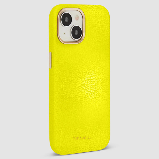 iPhone 15 Plus Elite Leather MagSafe Compatible Lemon Yellow