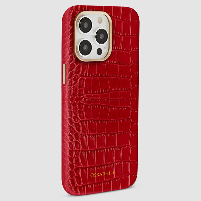 iPhone 13 Pro Max Elite Alligator MagSafe Compatible Valentine Red