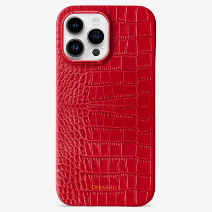 iPhone 13 Pro in Classic Alligator MagSafe Compatible Valentine Red