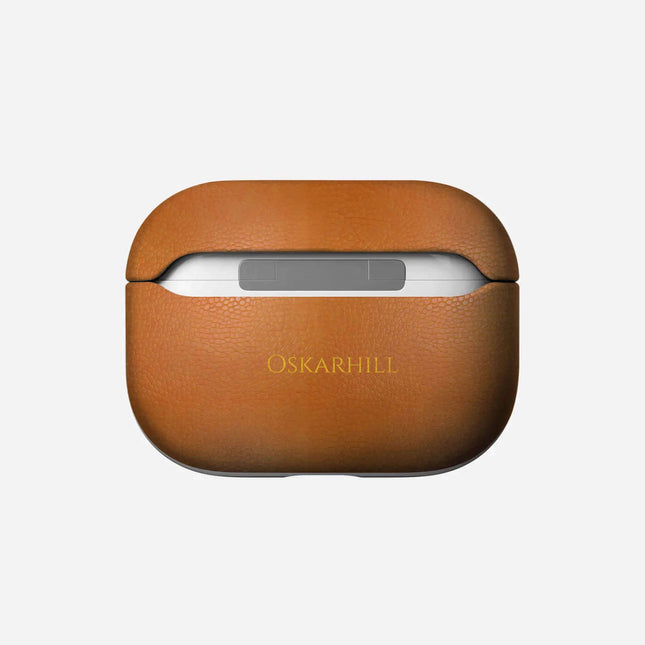 The AirPods Pro Bronze Brown Case Personalised Name Gold