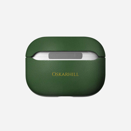 The AirPods Pro Dark Green Case Personalised Name Gold