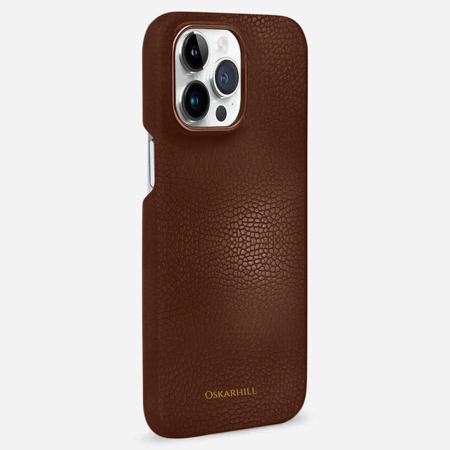iPhone 12 Pro Max Classic Leather Case - Crater Brown