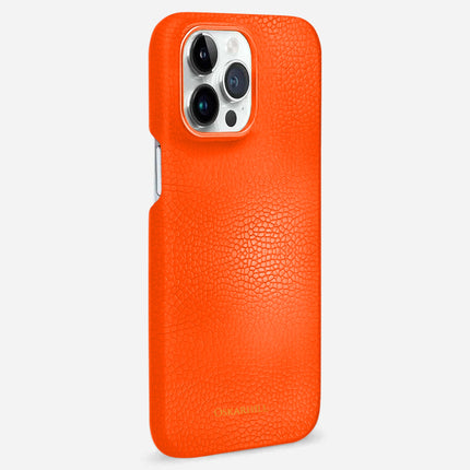 iPhone 12 Pro Max Classic Leather Case - Reddish Orange