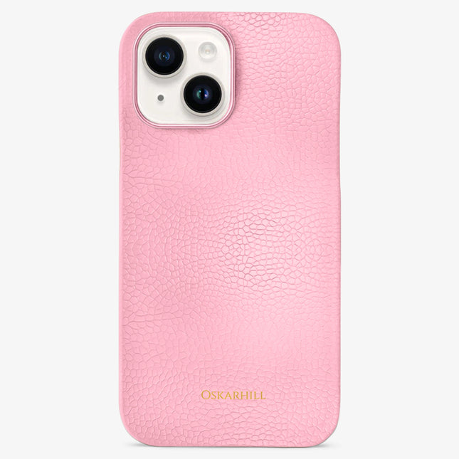 iPhone 15 Plus in Classic Leather MagSafe Compatible Baby Pink