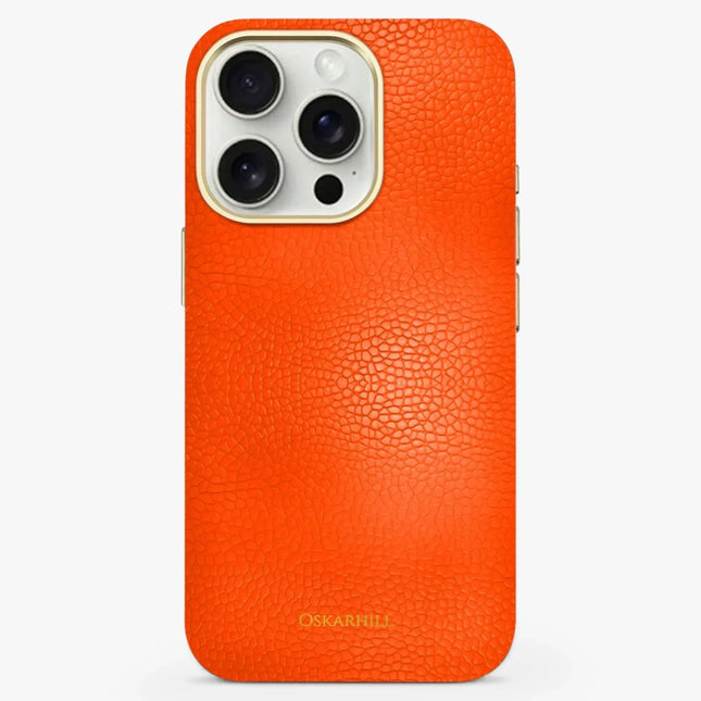 iPhone 13 Pro Elite Leather MagSafe Compatible Reddish Orange