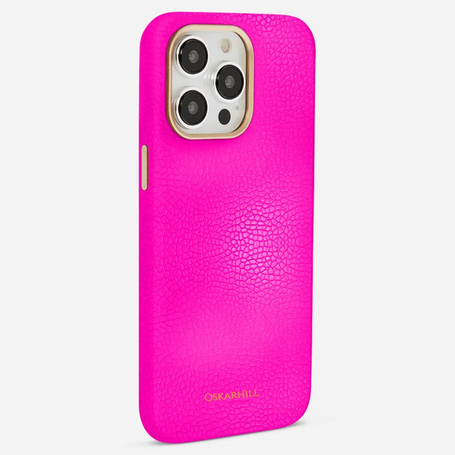 iPhone 14 Pro Elite Leather MagSafe Compatible Shocking Pink