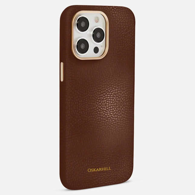 iPhone 15 Pro Elite Leather MagSafe Compatible Crater Brown