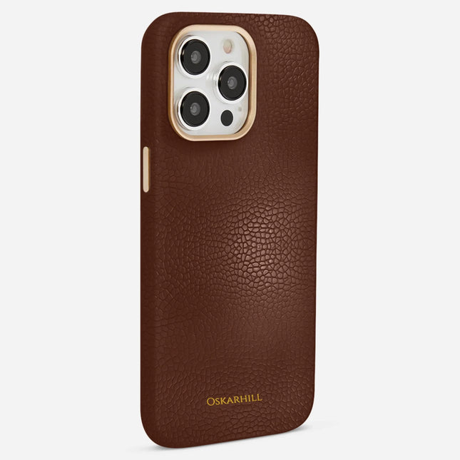 iPhone 13 Pro Max Elite Leather MagSafe Compatible Crater Brown