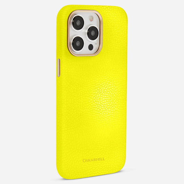 iPhone 13 Pro Max Elite Leather MagSafe Compatible Lemon Yellow