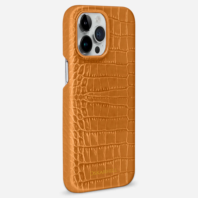 iPhone 15 Pro Max Classic Alligator Case - Dull Orange