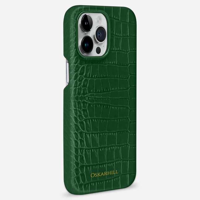 iPhone 14 Pro in Classic Alligator MagSafe Compatible Dark Green