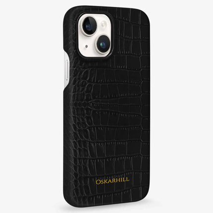 iPhone 15 in Classic Alligator MagSafe Compatible Smoky Black