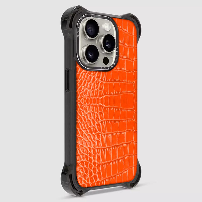 iPhone 15 Pro Alligator Bounce Case MagSafe Compatible Reddish Orange
