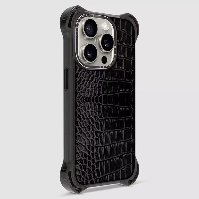 iPhone 15 Pro Max Alligator Bounce Case - Smoky Black
