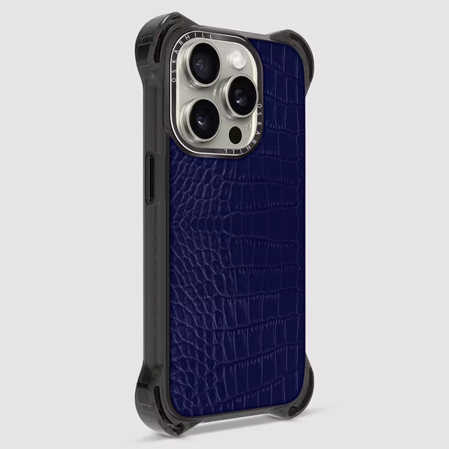 iPhone 15 Pro Max Alligator Bounce Case - Navy Blue