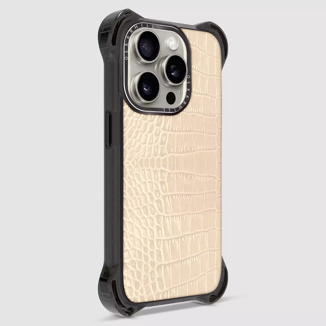 iPhone 15 Pro Alligator Bounce Case MagSafe Compatible Almond