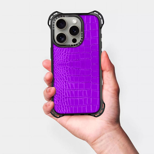 iPhone 14 Pro Alligator Bounce Case MagSafe Compatible Dark Violet
