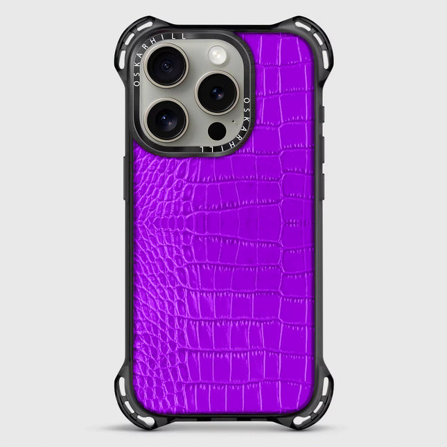 iPhone 15 Pro Max Alligator Bounce Case - Dark Violet