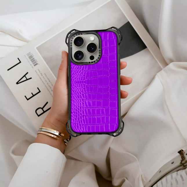 iPhone 15 Pro Alligator Bounce Case MagSafe Compatible Dark Violet