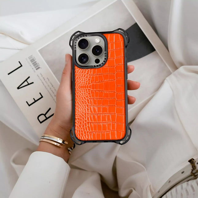 iPhone 15 Pro Alligator Bounce Case - Reddish Orange