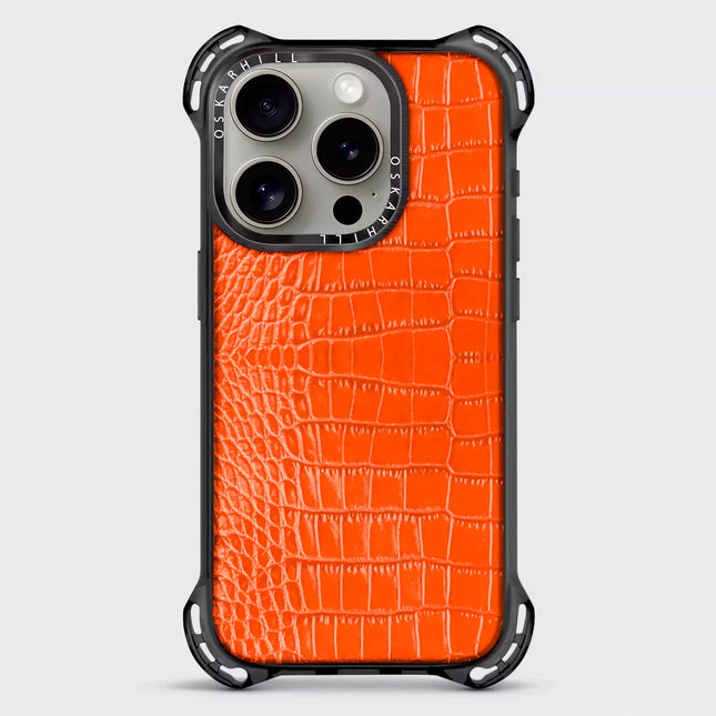 iPhone 15 Pro Max Alligator Bounce Case - Reddish Orange