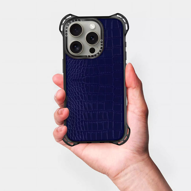 iPhone 13 Pro Max Alligator Bounce Case - Navy Blue