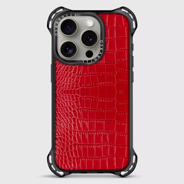 iPhone 15 Pro Max Alligator Bounce Case MagSafe Compatible Valentine Red