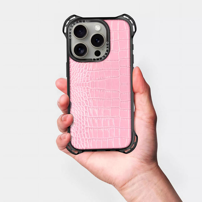 iPhone 13 Pro Max Alligator Bounce Case - Baby Pink