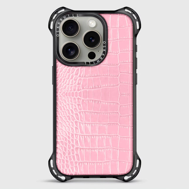 iPhone 14 Pro Alligator Bounce Case MagSafe Compatible Baby Pink
