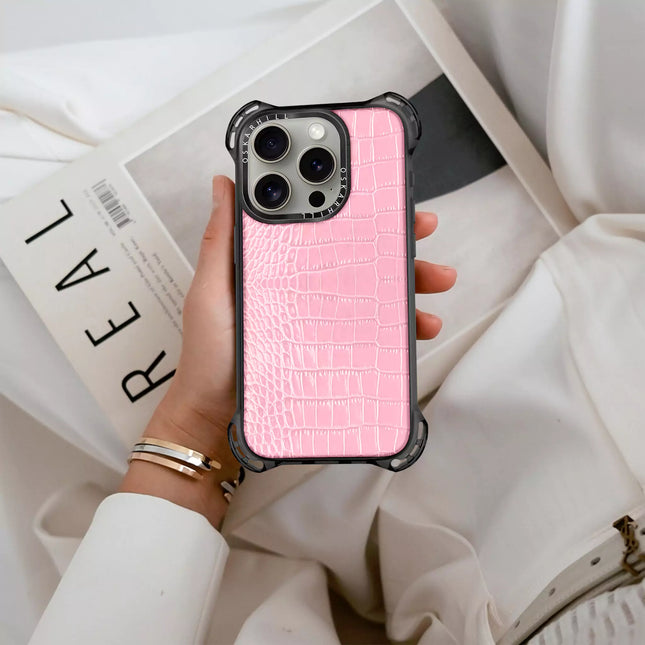 iPhone 14 Pro Max Alligator Bounce Case - Baby Pink