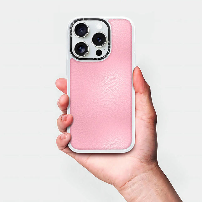 Coque iPhone 13 Pro en cuir classique — Rose pâle