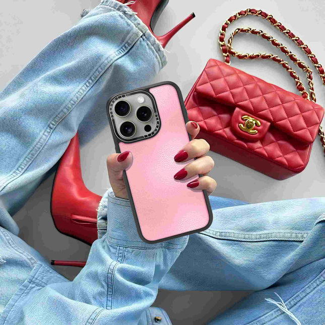 iPhone 14 Pro Hülle Elite Leder – Babyrosa