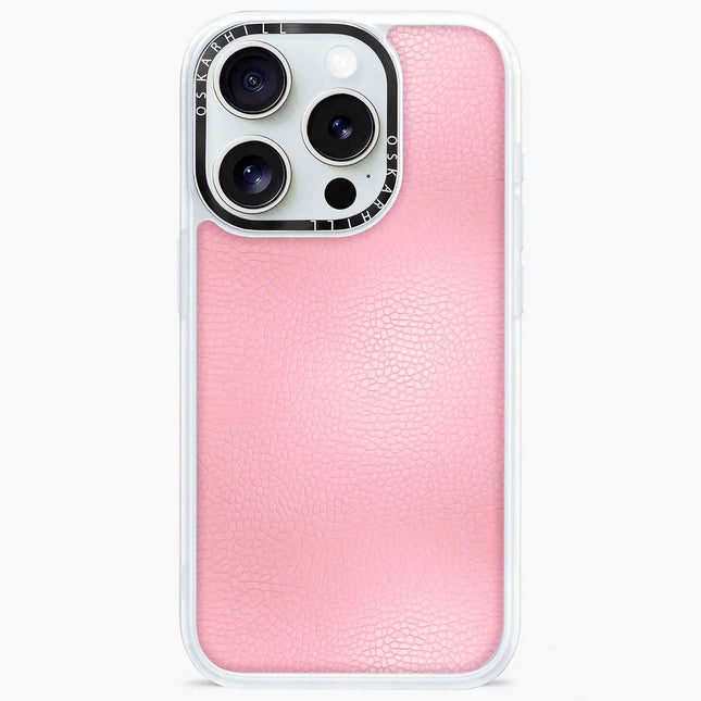 iPhone 13 Pro Max Case Klassisches Leder – Babyrosa