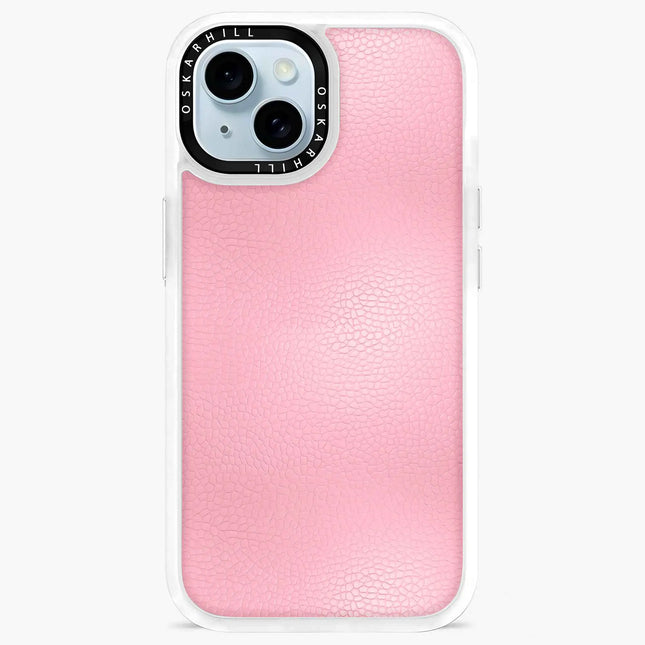 iPhone 13 in Classic Leather MagSafe Compatible Baby Pink