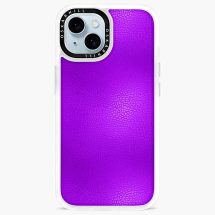 iPhone 15 Hülle Classic Leder – Dunkelviolett