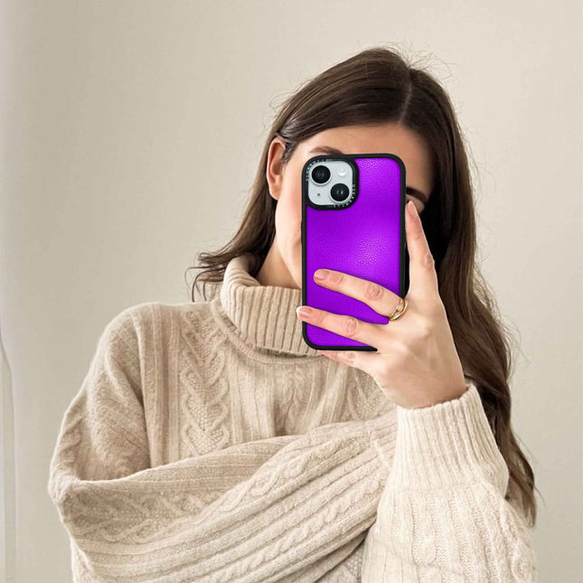 Coque Elite Leather pour iPhone 15 Plus — Violet foncé