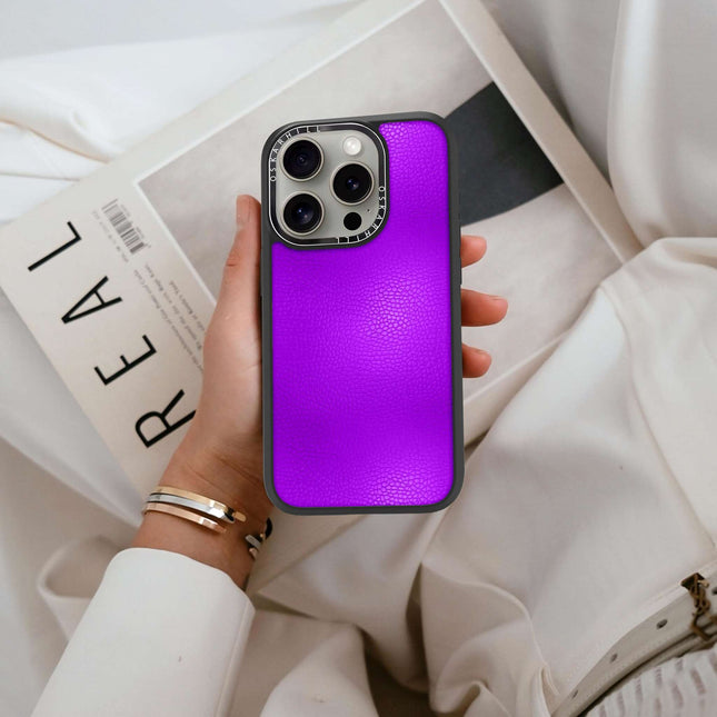 iPhone 14 Pro Case Elite Leder – Dunkelviolett