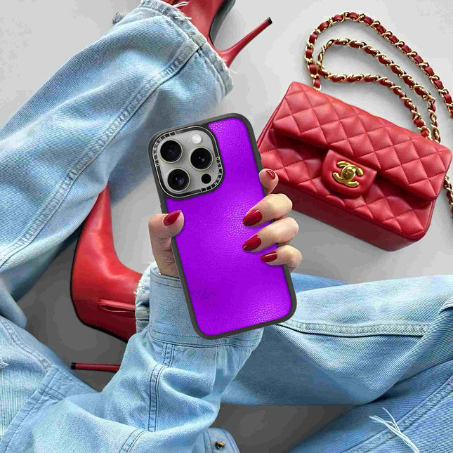 iPhone 14 Pro Case Elite Leder – Dunkelviolett