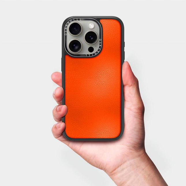 Coque Elite Leather pour iPhone 14 Pro Max — Orange rougeâtre