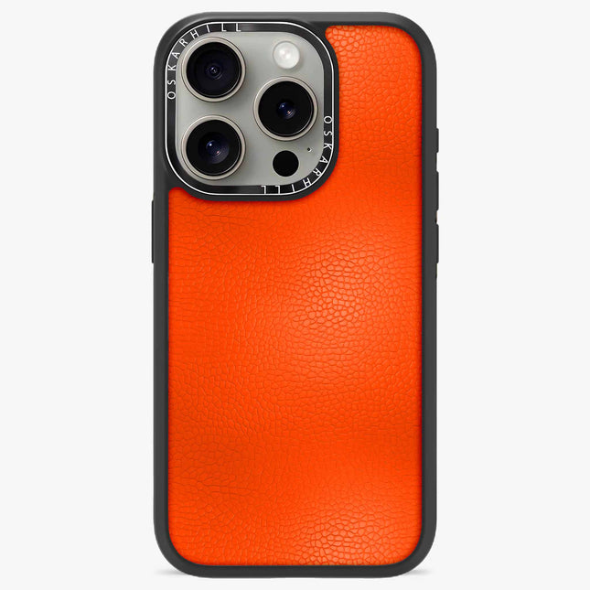 iPhone 13 Pro Hülle Elite Leder – Rötliches Orange